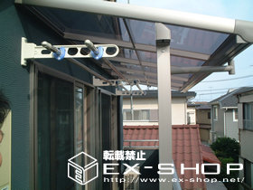 のバルコニー・ベランダ屋根 アルファテラス F型 単体  屋根タイプ  積雪〜20cm対応 施工例