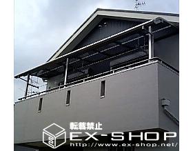 のバルコニー・ベランダ屋根 ライザーテラス R型 連棟  屋根タイプ  積雪〜20cm対応 施工例