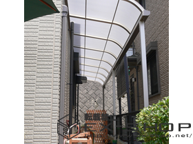 のテラス屋根 ライザーテラス R型 単体 テラスタイプ  積雪〜20cm対応 施工例