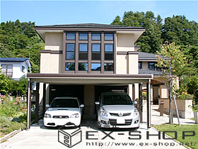 のカーポート テリオスポートII ワイドタイプ  積雪〜100cm対応 施工例