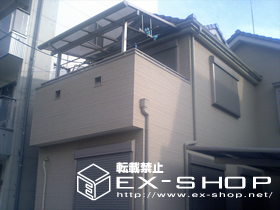 のバルコニー・ベランダ屋根 アルファテラス F型  単体  屋根タイプ  積雪〜20cm対応 施工例