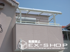 のバルコニー・ベランダ屋根 ライザーテラス R型 単体  屋根タイプ  積雪〜20cm対応 施工例