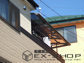 のバルコニー・ベランダ屋根 アルファテラス L型 単体 ルーフタイプ  積雪〜20cm対応 施工例