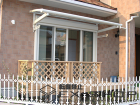 のウッドデッキ リコステージ + フェンス 施工例