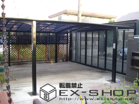 のカーポート カーブポートシグマII  ワイドタイプ  積雪〜20cm対応 施工例