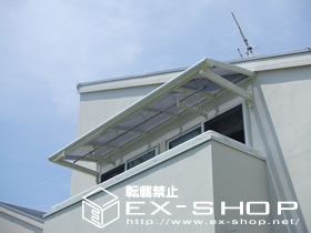 のバルコニー・ベランダ屋根 アルファテラス L型 単体 ルーフタイプ  積雪〜20cm対応 施工例