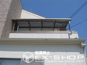 のバルコニー・ベランダ屋根 ライザーテラス R型 単体  屋根タイプ  積雪〜20cm対応 施工例