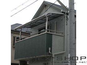 のバルコニー・ベランダ屋根 ライザーテラス R型  単体  屋根タイプ  積雪〜20cm対応 施工例