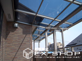 のバルコニー・ベランダ屋根 プリミテラス F型 単体  屋根タイプ  積雪〜20cm対応 施工例