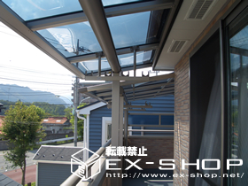 のバルコニー・ベランダ屋根 プリミテラス F型 単体  屋根タイプ  積雪〜20cm対応 施工例