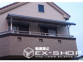 のバルコニー・ベランダ屋根 ライザーテラス R型 連棟  屋根タイプ  積雪〜20cm対応 施工例