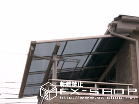 のバルコニー・ベランダ屋根 プリミテラス F型 単体  屋根タイプ  積雪〜20cm対応 施工例