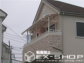 のバルコニー・ベランダ屋根 ライザーテラス R型 連棟  屋根タイプ  積雪〜20cm対応 施工例