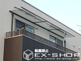 のバルコニー・ベランダ屋根 クリアルーフ 3連棟タイプ 施工例