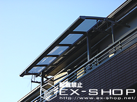 のバルコニー・ベランダ屋根 アルファテラス L型 単体  屋根タイプ  積雪〜20cm対応 施工例