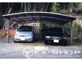 のカーポート カーブポートシグマII  ワイドタイプ  積雪〜20cm対応 施工例