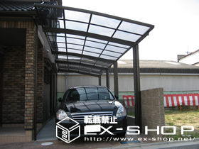 のカーポート カーブポートシグマII  縦連棟タイプ  積雪〜20cm対応 施工例