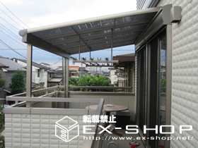 のバルコニー・ベランダ屋根 アルファテラス F型 単体  屋根タイプ  積雪〜20cm対応 施工例