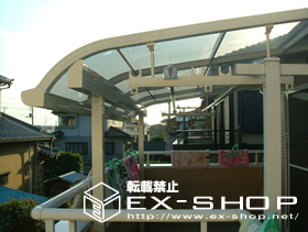 のバルコニー・ベランダ屋根 ライザーテラス R型 単体  屋根タイプ  積雪〜20cm対応 施工例