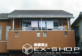 のバルコニー・ベランダ屋根 ライザーテラス R型 連棟  屋根タイプ  積雪〜20cm対応 施工例