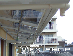 のバルコニー・ベランダ屋根 アルファテラス L型 単体 ルーフタイプ  積雪〜20cm対応 施工例