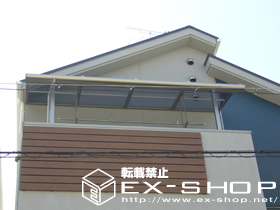 のバルコニー・ベランダ屋根 ライザーテラス R型 単体  屋根タイプ  積雪〜20cm対応 施工例