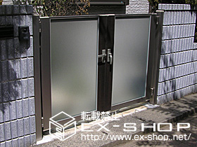 の門扉 ライフモダン門扉MM-PB型 両開き 施工例