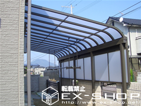 のテラス屋根 ライザーテラス R型  連棟 テラスタイプ  積雪〜20cm対応 施工例