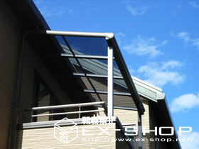 のバルコニー・ベランダ屋根 アルファテラス F型 単体  屋根タイプ  積雪〜20cm対応 施工例