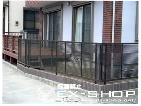 のフェンス・柵 TOEX  シャレオR1型フェンス　フリーポールタイプ 施工例