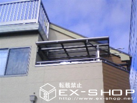 のバルコニー・ベランダ屋根 アルファテラス F型 単体  屋根タイプ  積雪〜20cm対応 施工例