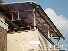 のバルコニー・ベランダ屋根 プリミテラス R型 連棟 屋根タイプ  積雪〜20cm対応 施工例