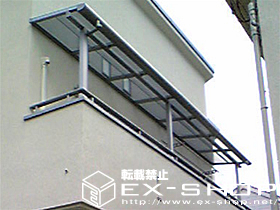 のバルコニー・ベランダ屋根 セイバーテラス 連棟  屋根タイプ  積雪〜20cm対応 施工例