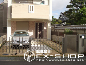 のカーゲート カミンゲートB1型 両開き 施工例