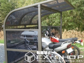 のサイクルポート・駐輪場 ルアパーク　600タイプ　パネル3面囲い 施工例