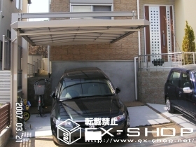 のバルコニー・ベランダ屋根 ライザーテラス II R型 単体  屋根タイプ  積雪〜20cm対応 施工例