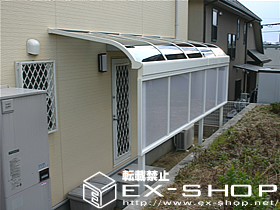 のテラス屋根 ライザーテラスR型 連棟 テラスタイプ  積雪〜20cm対応 施工例