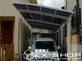 のカーポート カーブポートシグマII  縦連棟タイプ  積雪〜20cm対応 施工例