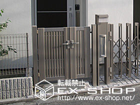 の門扉 シャレオＲ４型　親子内開きタイプ　 施工例