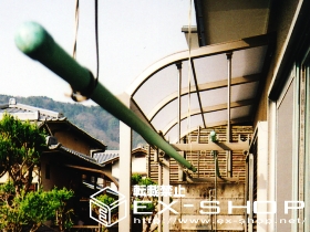 のテラス屋根 ライザーテラス R型 単体 テラスタイプ  積雪〜20cm対応 施工例