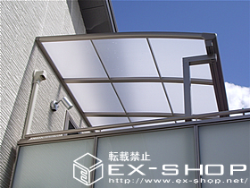のバルコニー・ベランダ屋根 アルファテラスL型 単体  屋根タイプ  積雪〜20cm対応 施工例
