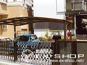 のカーゲート アルピタHG　ノンレールタイプ　両開き 施工例