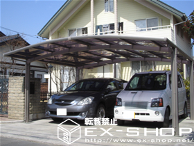 のカーポート カーブポートシグマII  ワイドタイプ  積雪〜20cm対応 施工例