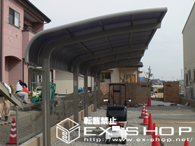 のカーポート テールポートシグマ  縦連棟+延長タイプ  積雪〜20cm対応 施工例