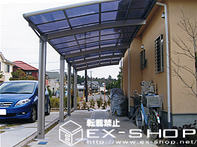 のカーポート カーブポートシグマII  縦連棟タイプ  積雪〜20cm対応 施工例