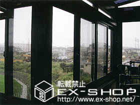 のテラス囲い・サンルーム ほせるんです?＋ガラス透明＋ハンドライン＋バー手すり 施工例