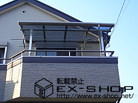 のバルコニー・ベランダ屋根 アルファテラスL型 単体  屋根タイプ  積雪〜20cm対応 施工例