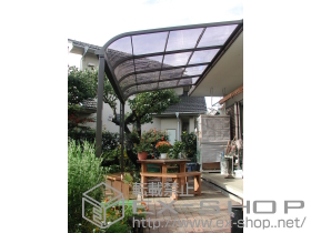 のテラス屋根 ライザーテラスII R型 テラスタイプ 単体 積雪〜20cm対応 施工例