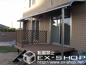 のテラス屋根 ライザーテラスII R型 テラスタイプ 連棟 〜20cm対応 施工例