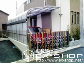 のカーゲート アルシャインH型Cタイプ　片開き[350S]　センターレールタイプ 施工例